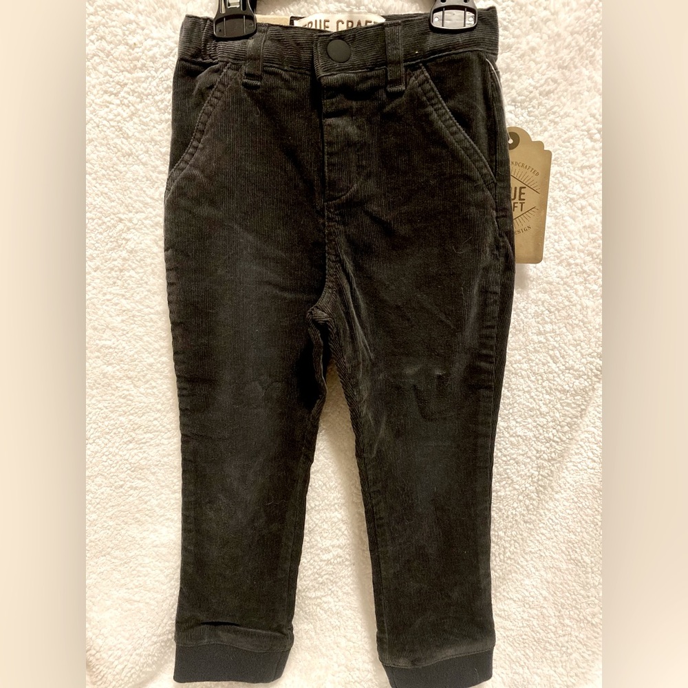 Boys True Craft black corduroy pants